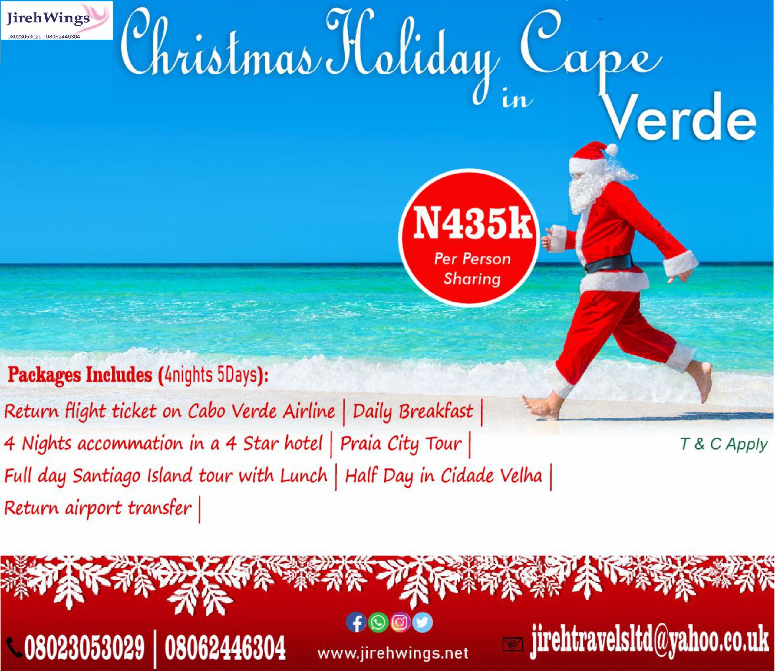 CAPE VERDE CHRISTMAS HOLIDAY Jireh Travels & Tours Ltd